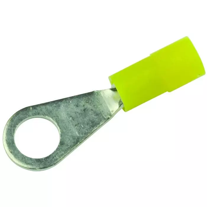 MULTICOMP PRO Ring Crimp Terminals TERMINAL, RING TONGUE, #6, CRIMP, YELLOW, MC29384 (Pack of 100)