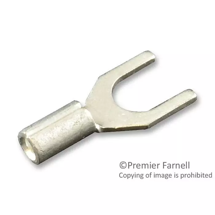 MULTICOMP PRO Spade Crimp Terminals TERMINAL, SPADE/FORK, #5, CRIMP, MC29386 (Pack of 100)