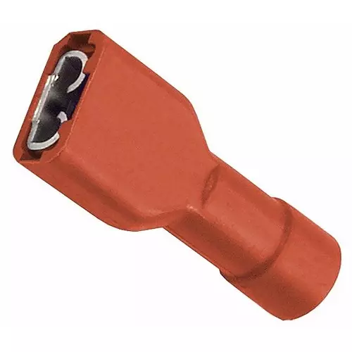 MULTICOMP PRO Quick Disconnect Crimp Terminals TERMINAL, FEMALE DISCONNECT, 0.187IN, CRIMP, RED, MC29395 (Pack of 100)
