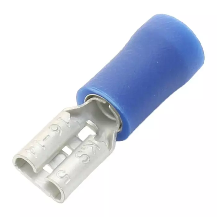 MULTICOMP PRO Quick Disconnect Crimp Terminals CRIMP TERMINAL, FEMALE, BLUE, PK100, FDD2-187(5) (Pack of 100)