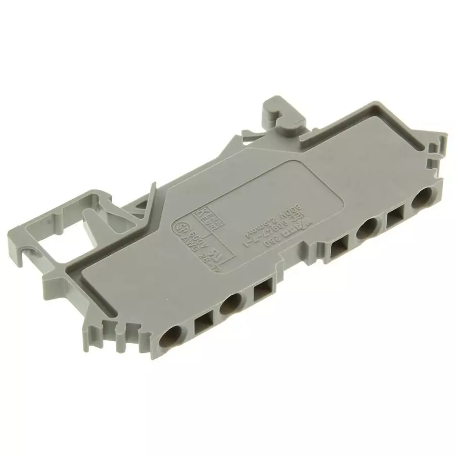Wago TERMINAL BLOCK, DIN RAIL, 4 POSITION, 28-12AWG, 280-626
