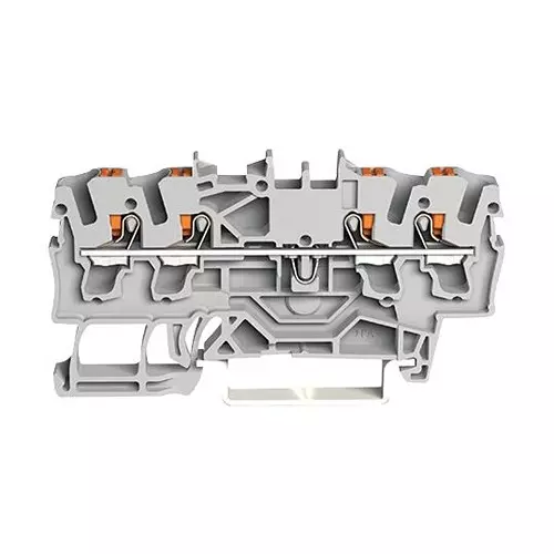 Wago TERMINAL BLOCK, DINRAIL, 4WAYS, 12AWG, 2202-1401