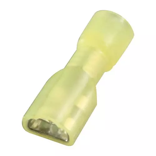 PANDUIT Quick Disconnect Crimp Terminals TERMINAL FEMALE DISCONNECT 0.25IN YELLOW, DNF10-250FIB-L. (Pack of 50)