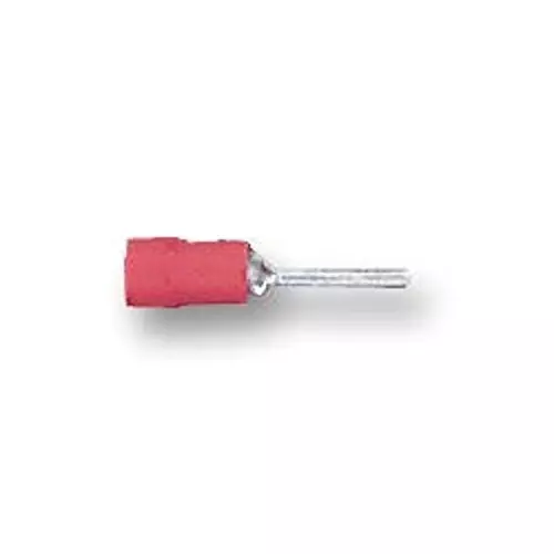 JST (JAPAN SOLDERLESS TERMINALS) Crimp Terminal, Pin, Red, Pk100, FVWSPC-1.25 F-9 (LF) K (Pack of 100)