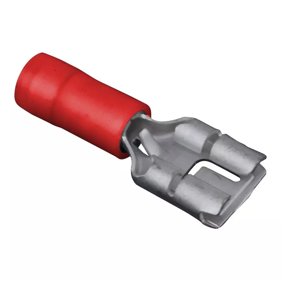 MOLEX Quick Disconnect Crimp Terminals FEMALE DISCONNECT, 6.35MM, 22-18AWG, RED 19275-0002 (Pack of 5)