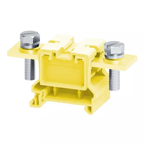 Connectwell Feed Through Slotted Bolt Type Terminal Block 70 mm² 1000 V 192 A Yellow, CBB70LSEY