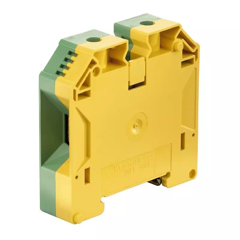 Weidmuller PE Terminal Screw Connection Wemid Body and TS 35 Mounting Rail, WPE 50N