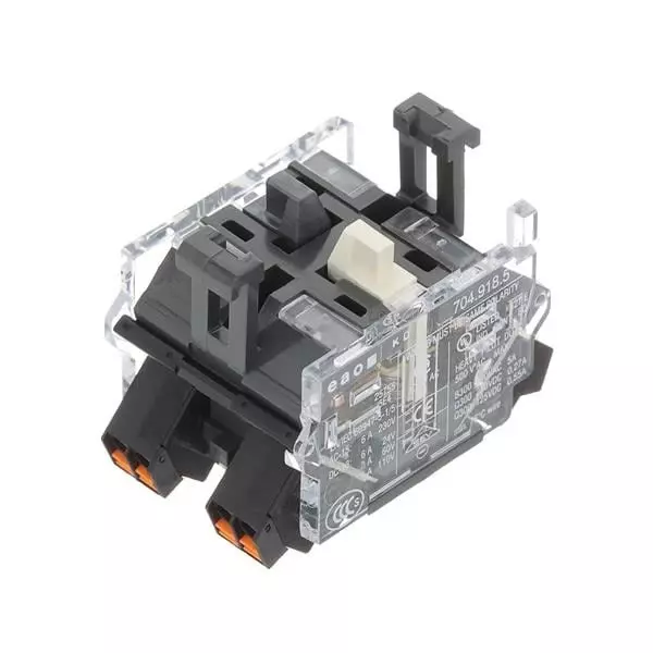 EAO Contact Block Snap In Mount Push-In, 704.918.5