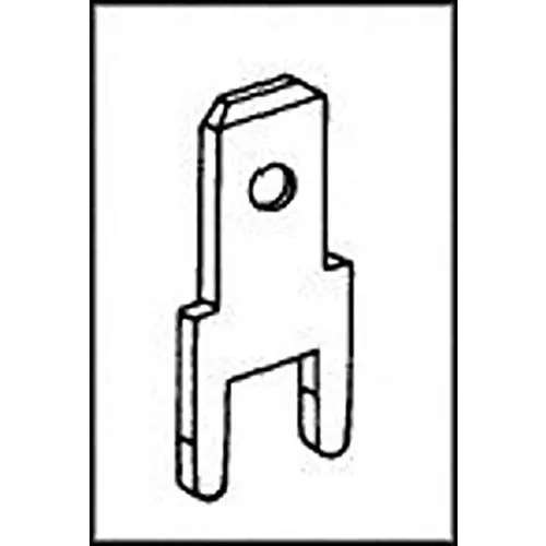 KEYSTONE Terminal, Male Disconnect, 0.187In, Though Hole, 1285