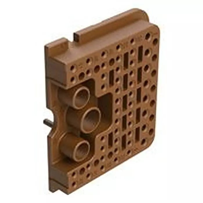 AMPHENOL SINE/TUCHEL Wedgelock, Left, 51 Pos, Brown, Awb-51Sdl