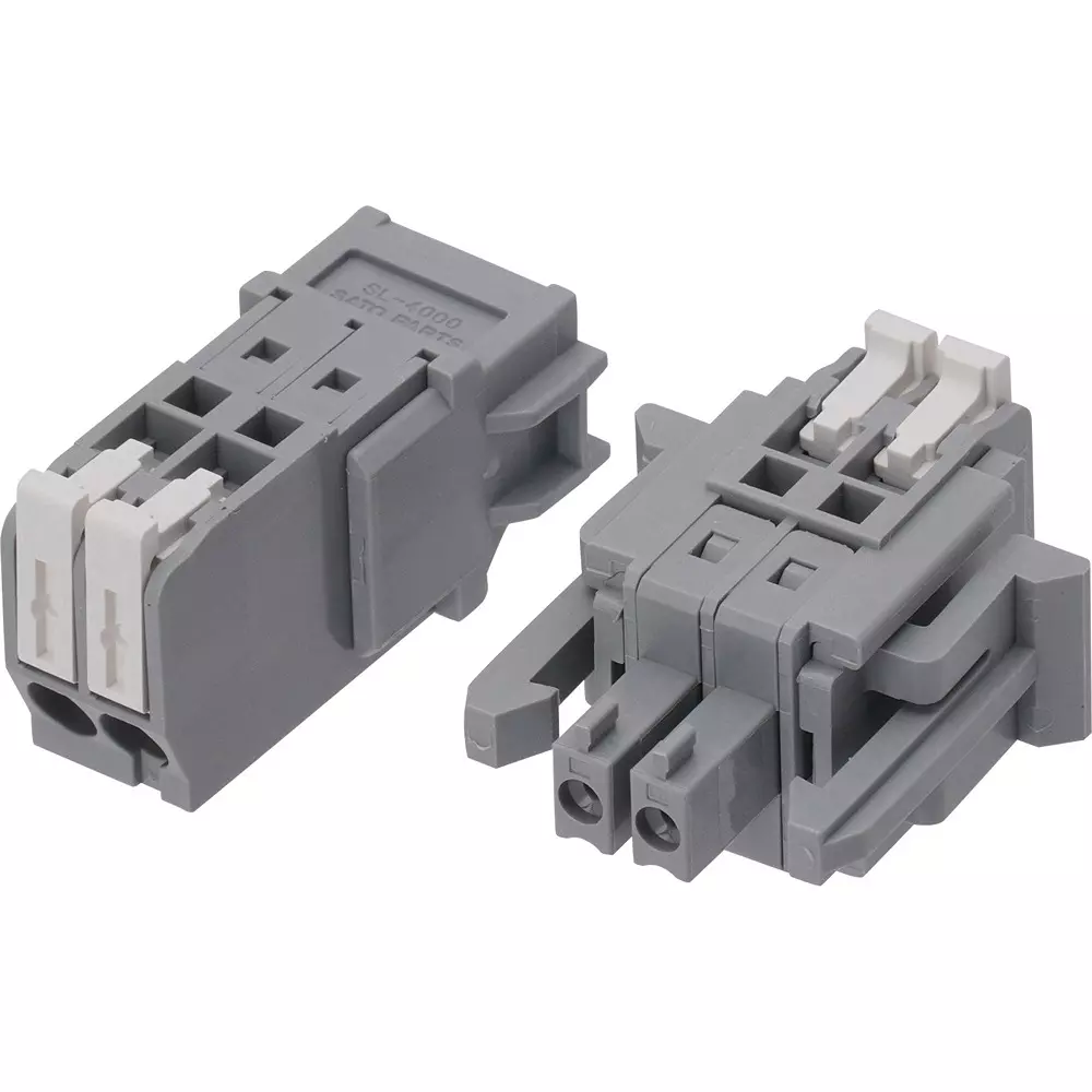 Sato Parts Two-Piece Screwless Terminal Block Sl-4000-As Series, SL-4000-AS-2PGY