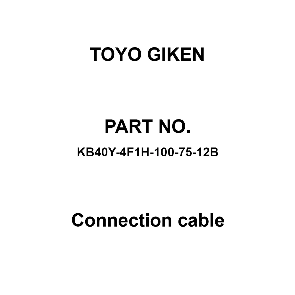 Toyo Giken Connection Cable (KB40Y-4F) V 1 m Length 40 Core, KB40Y-4F1H-100-75-12B