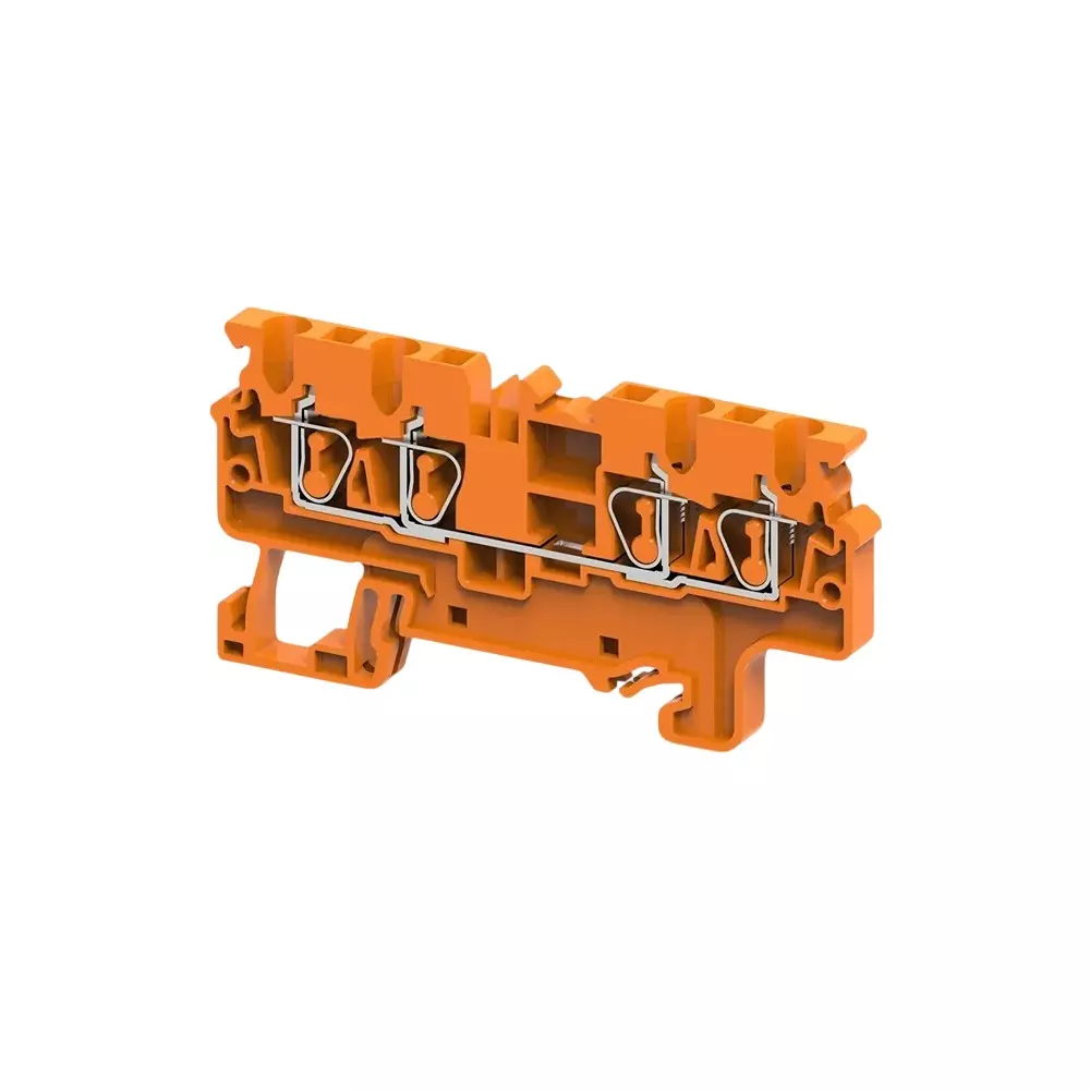 Connectwell Feed Through Terminal Block 4 mm² Wire Size 10 mm Stripping Length DIN Rail Mount Polyamide Brown, CX4BR