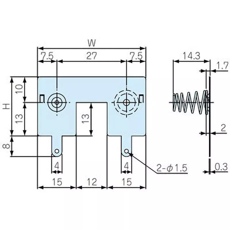 TAKACHI Battery Spring Terminal Iron wire Spring Material Brass Material, IT-2WP (Pack of 10)
