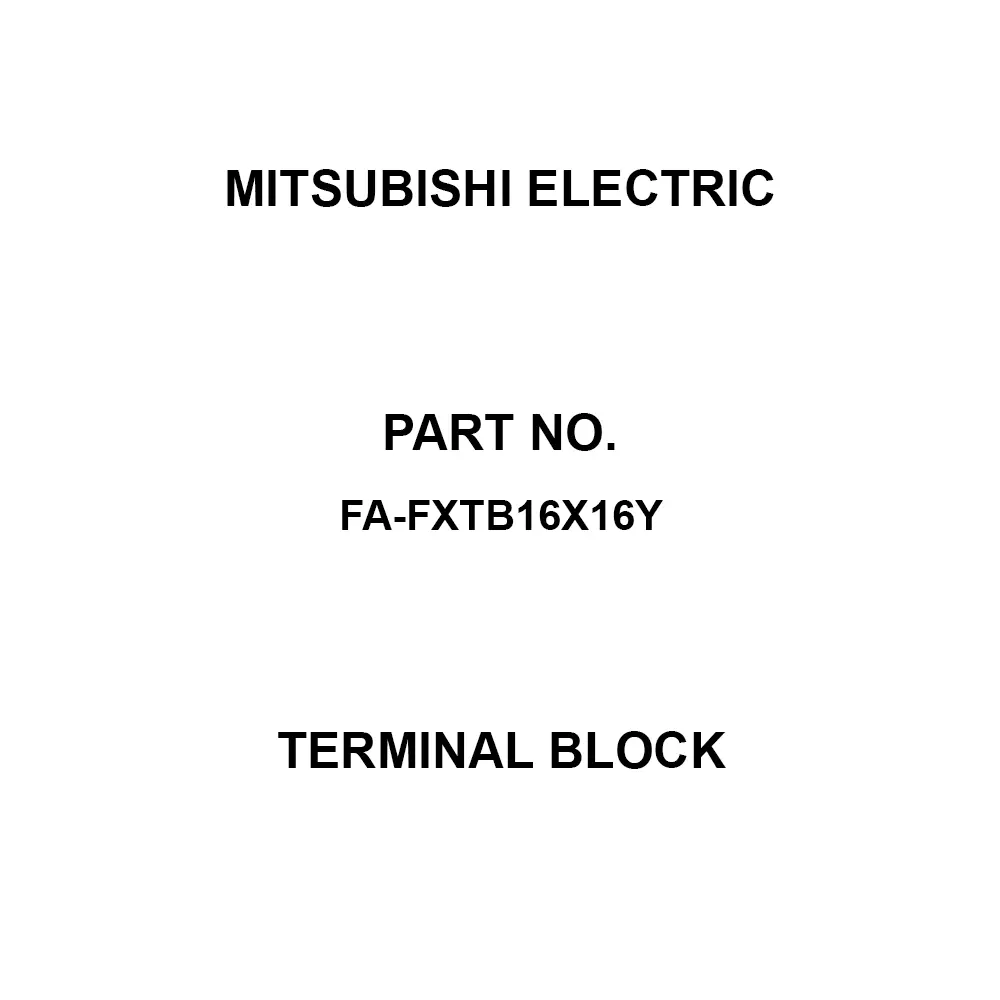 Mitsubishi Electric Terminal Block , FA-FXTB16X16Y