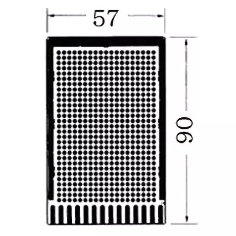 Sunhayato Pitch Terminal Board 2.54 mm Cell Spacing 57 x90 mm Circuit Board Dimensions, Length X Width, UK-14P-68