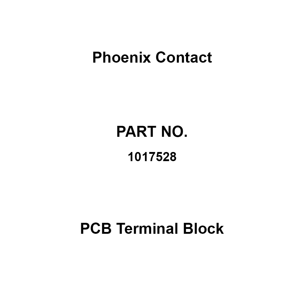 Phoenix Contact PCB Terminal Block 76 Amp Rated Current 10.16 mm Cell Spacing, 1017528 (Pack of 50)