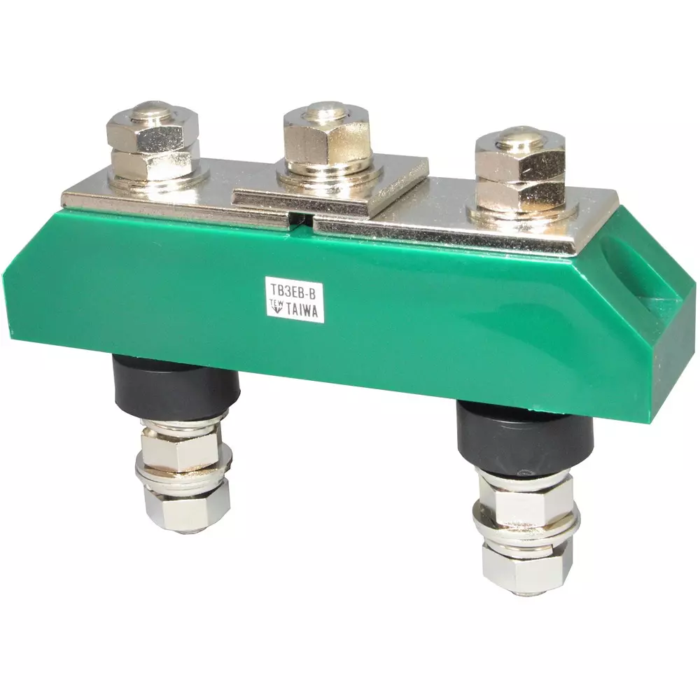 Taiwa Electric Industry Terminal Block 200 Amp Rated Current Green, TB3EB-BGN
