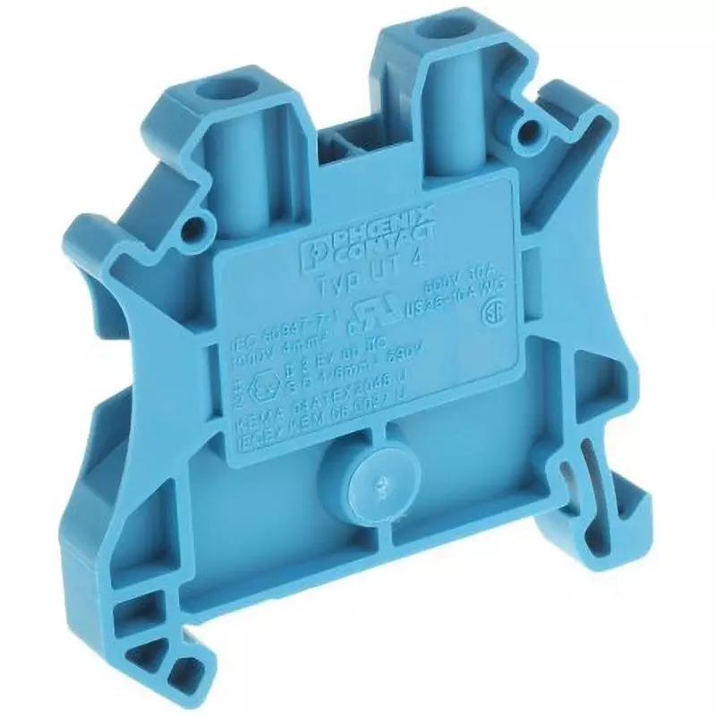 PHOENIX Terminal Block 32 A Rated Current ATEX Hazardous Area Certification screw Connection Method, 3044115 (Pack of 10)