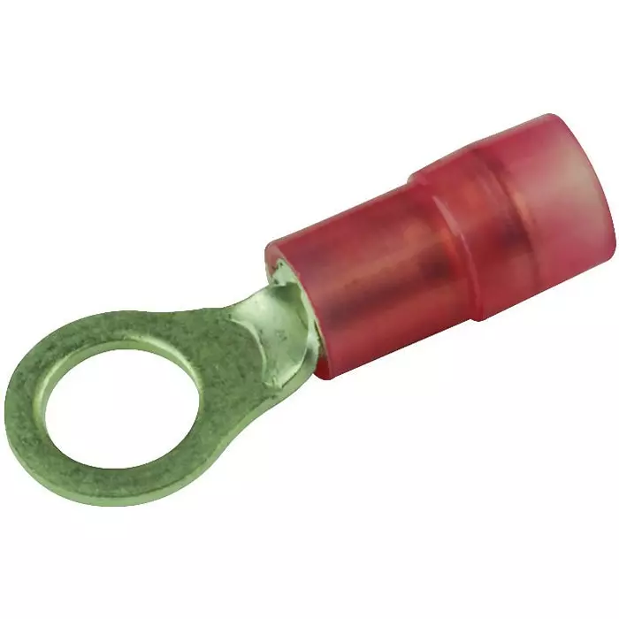 MULTICOMP PRO Ring Crimp Terminals TERMINAL, RING TONGUE, #10, CRIMP, RED, MC29541 (Pack of 100)
