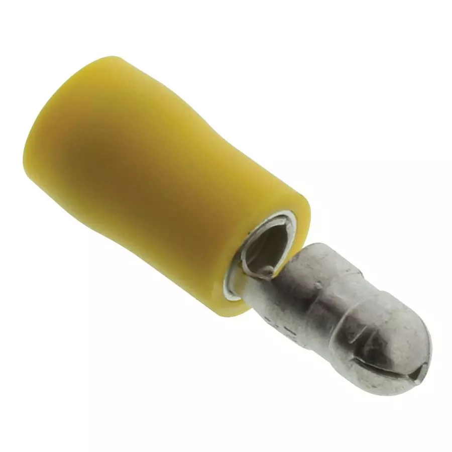 MULTICOMP PRO Bullet Crimp Terminals CRIMP TERMINAL, BULLET, MALE, YELLOW, MPD5-195 (Pack of 100)