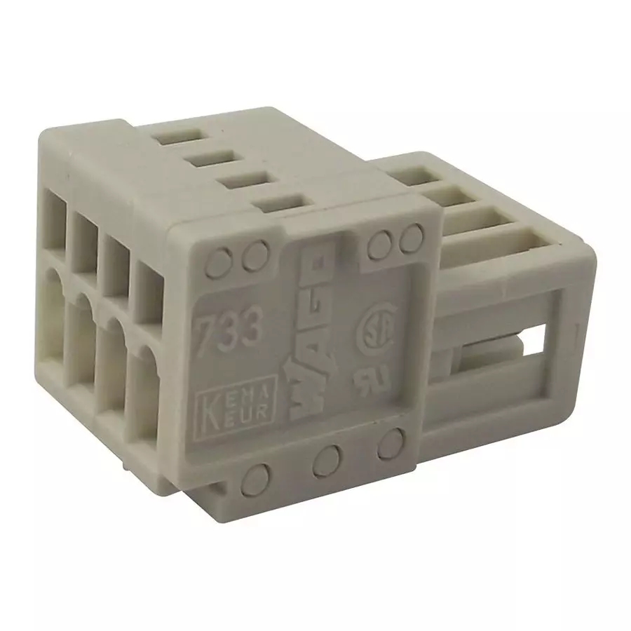 Wago PLUG, STRAIGHT, 4WAY, 733-204.