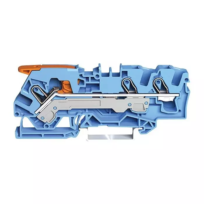 Wago TERMINAL BLOCK, DINRAIL, 3WAYS, 8AWG, 2106-1304