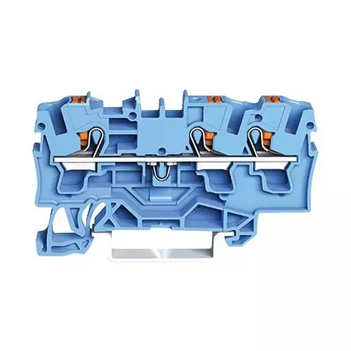 Wago TERMINAL BLOCK, DINRAIL, 3WAYS, 10AWG, 2204-1304