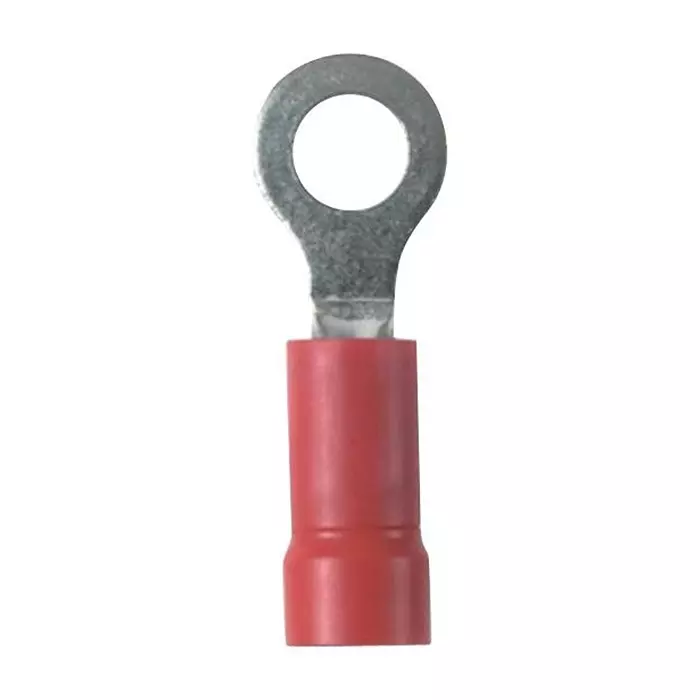 PANDUIT Ring Crimp Terminals TERMINAL, RING TONGUE, #4, 18AWG, RED, PV18-4R-CY (Pack of 2)