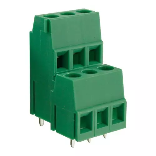 CAMDENBOSS Tb, Wire To Brd, Dbl Deck, 6Pos, 12Awg, CTBPDDVG/3