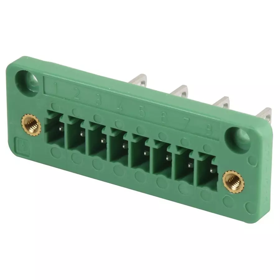 Phoenix Contact Pluggable Terminal Block Headers & Sockets TERMINAL BLOCK, HEADER, 8POS, TH, 1827596