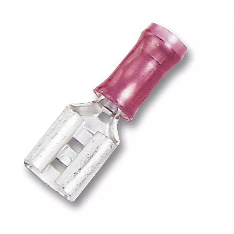 AMP - TE CONNECTIVITY CRIMP TERMINAL, FEMALE, 4.8MM, RED, 9-160481-1 (Pack 10)