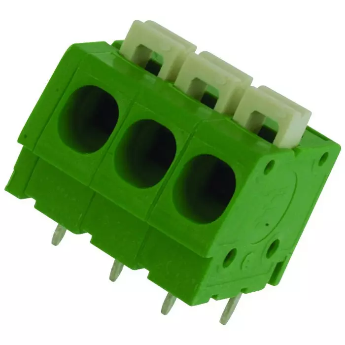 TE CONNECTIVITY Terminal Block, Spring, 3 Position, 30-12Awg, 1986712-3