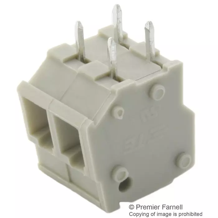 TE CONNECTIVITY Terminal Block, Wire To Board, 2Pos, 28-12Awg, Grey, 2834098-1.