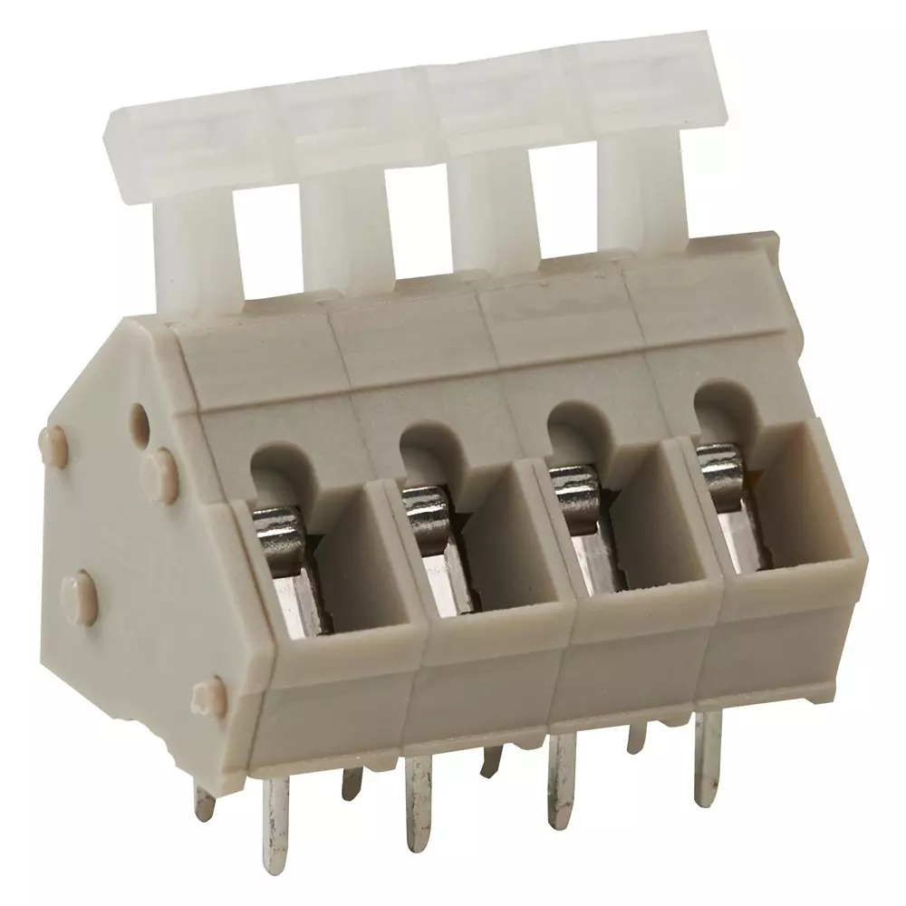 TE CONNECTIVITY Terminal Block, Wire To Board, 2Pos, 28-14Awg, Grey, 2834076-1 (Pack of 10)