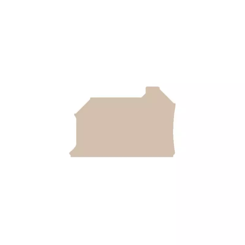 Weidmuller Terminal End Plate Dark Beige Color and -50°C to 120°C Operating Temperature, WAP WDU/WTR4/ZR