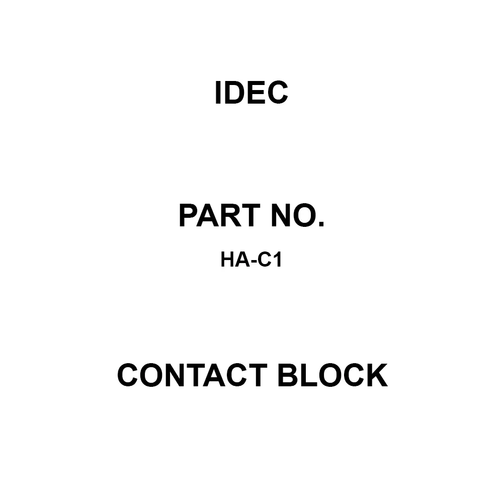 IDEC Contact Block Panel Mount Quick Connect Termination, HA-C1