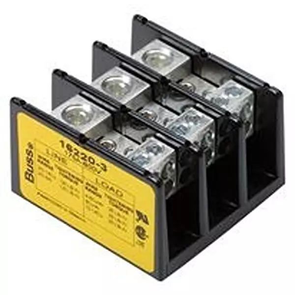 EATON BUSSMANN Power Distribution Block, 3P, 600V, 175A, 16220-3