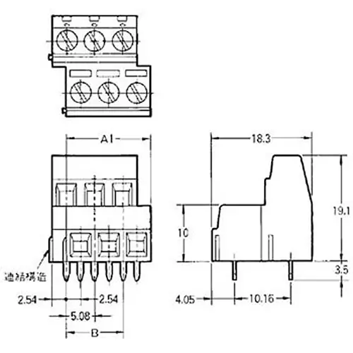 Omron Printed Circuit Board Terminal Block Screw Type Two-Stage Terminal Block Shape, XW4E Series (No. of Pole: 4 - 20)