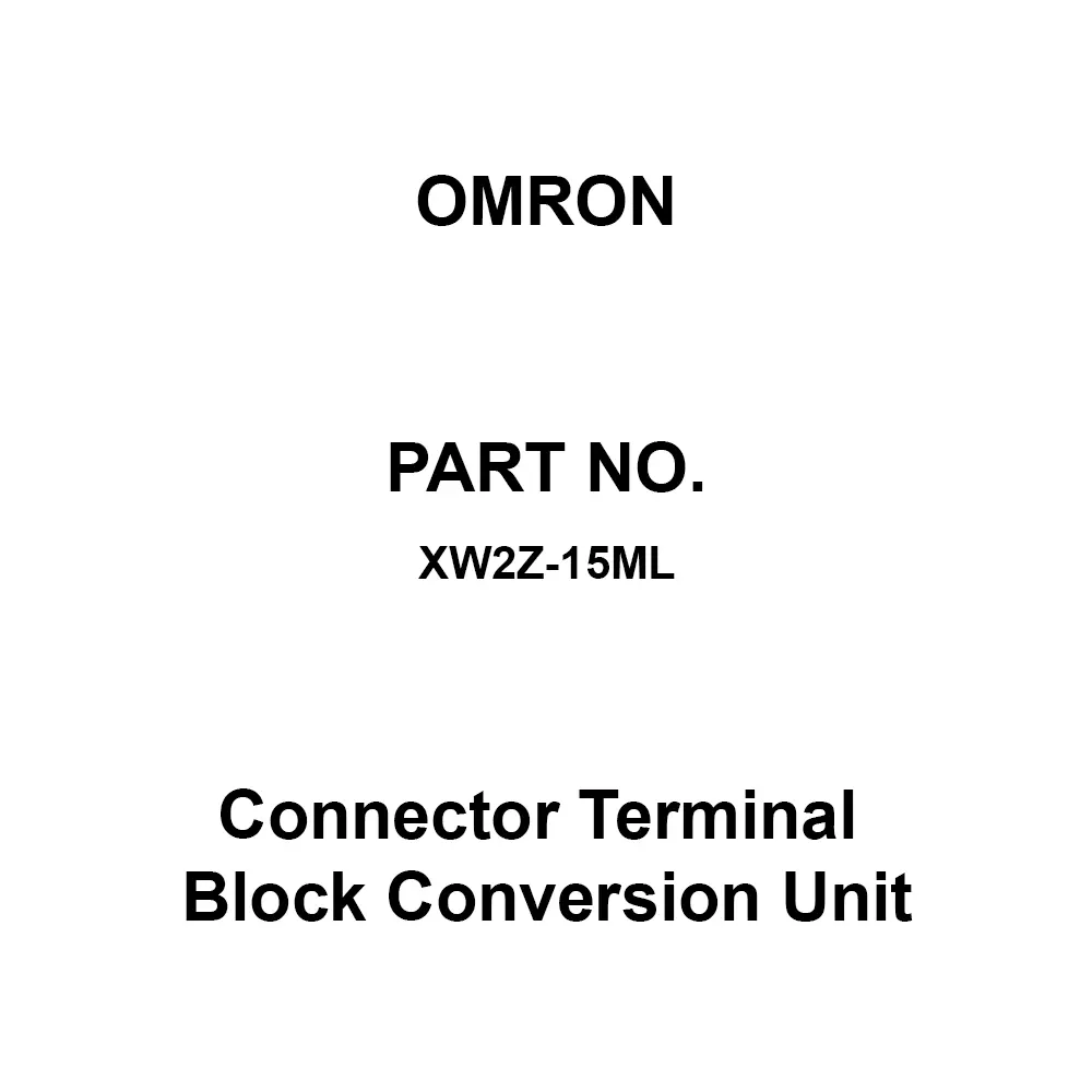 Omron Connector Terminal Block Conversion Unit AC 125, DC 24 V Rated Voltage, XW2Z-15ML