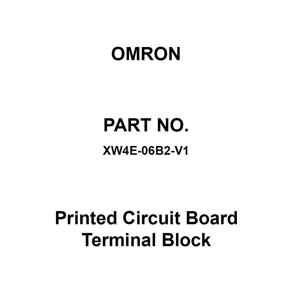Omron Printed Circuit Board Terminal Block 6 Pole, XW4E-06B2-V1