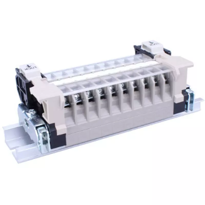 Toyo Giken Assembly Terminal Block Screw Up 1 Stage 8 mm Spacing DIN35 mm 10 Pole, ATXRL-10MC-10P