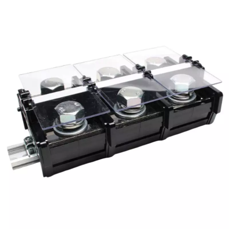 Toyo Giken Assembly Terminal Block Self-Up 1 Stage 61 mm Spacing C Type 20 mm Rail 4 Pole, ATL-500-4P