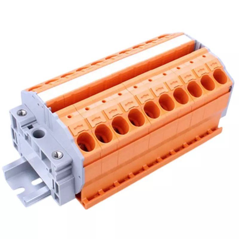 Toyo Giken Assembly Terminal Block 1000 V AC/DC Spring Lock 1 Stage Orange 43 Pole, VTXL-16/2O-43P