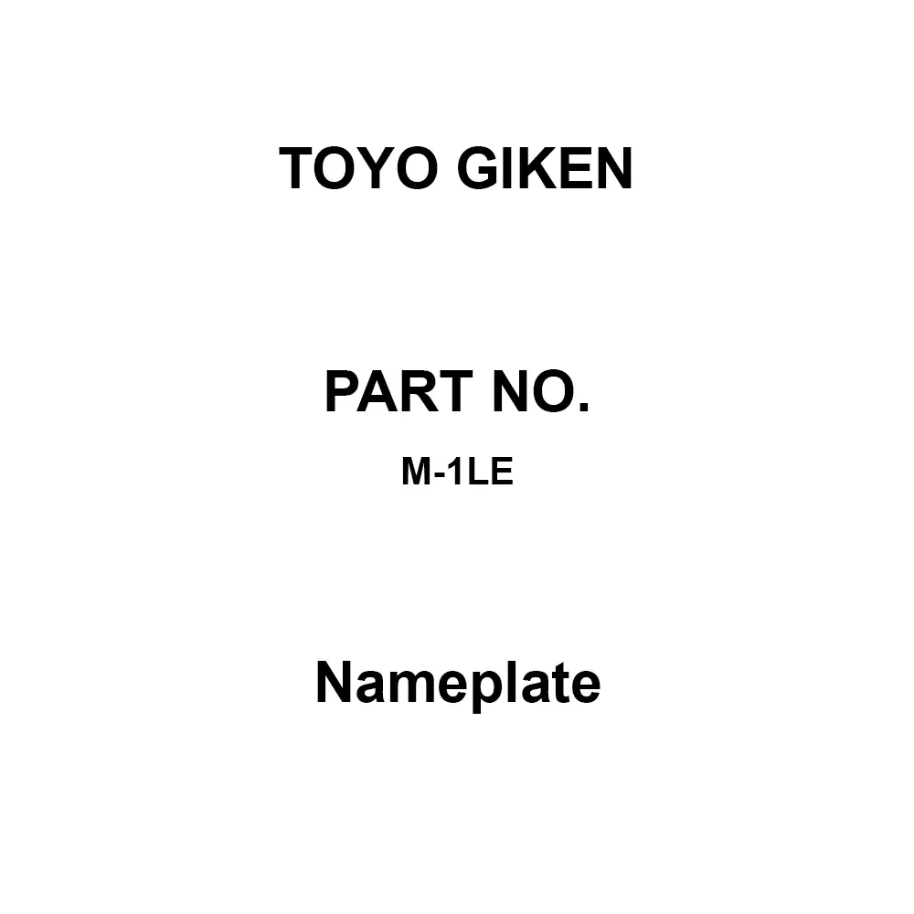 Toyo Giken Nameplate PVC (white) Plain type 8.5x1000x0.5 mm, M-1LE
