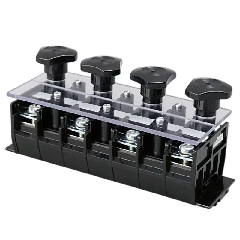 Toyo Giken Temporary Knob Terminal Block (NW Series) 600 V AC/DC screw 4 Pole, NW-064AT