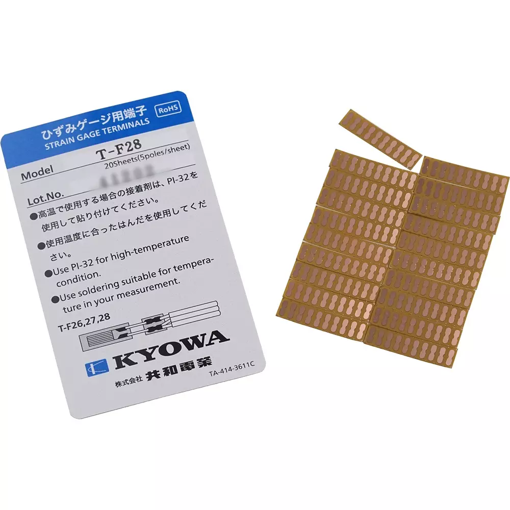 Kyowa Strain Gauge Terminal 2-wire type, high and low temperature compatible T-F28 (Pack of 20)