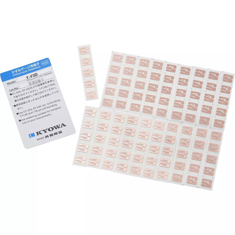 Kyowa Strain Gauge Terminal 3-wire type -196 to 120℃ Operating Temperature Range Glass epoxy Material, T-F3B (Pack of 20)