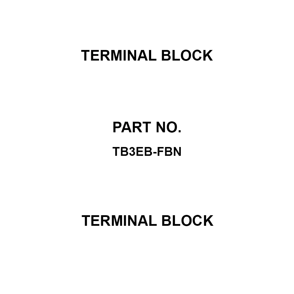 Taiwa Electric Industry Terminal Block 300 Amp Rated Current Black, TB3EB-FBN