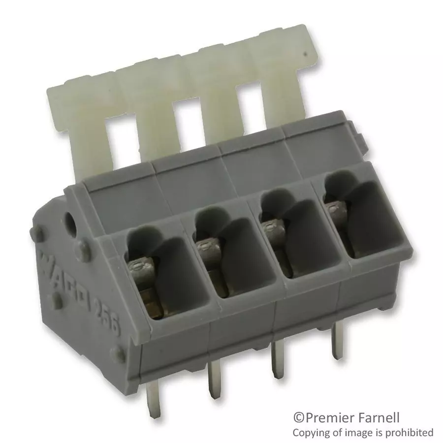 Wago TERMINAL BLOCK, PCB, 4 POSITION, 28-12AWG, 256-404